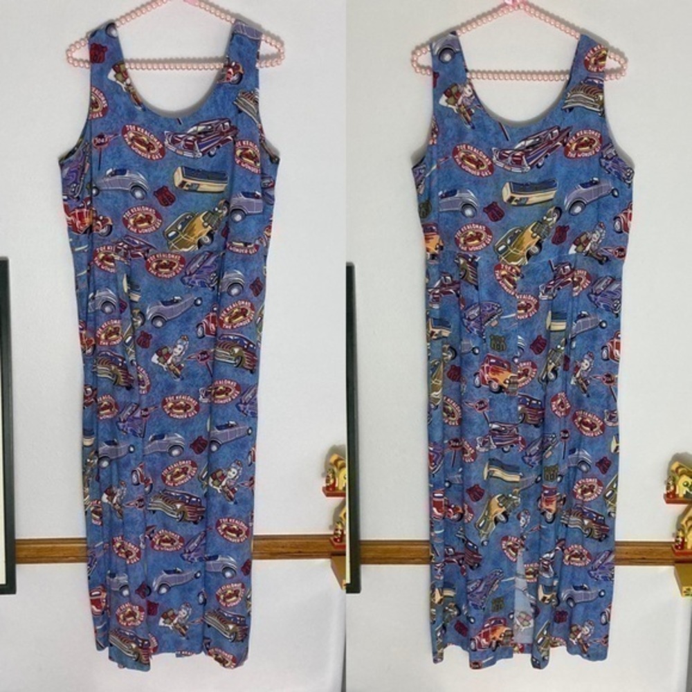 Joe Kealoha’s classic car Hawaiian print maxi dress size M